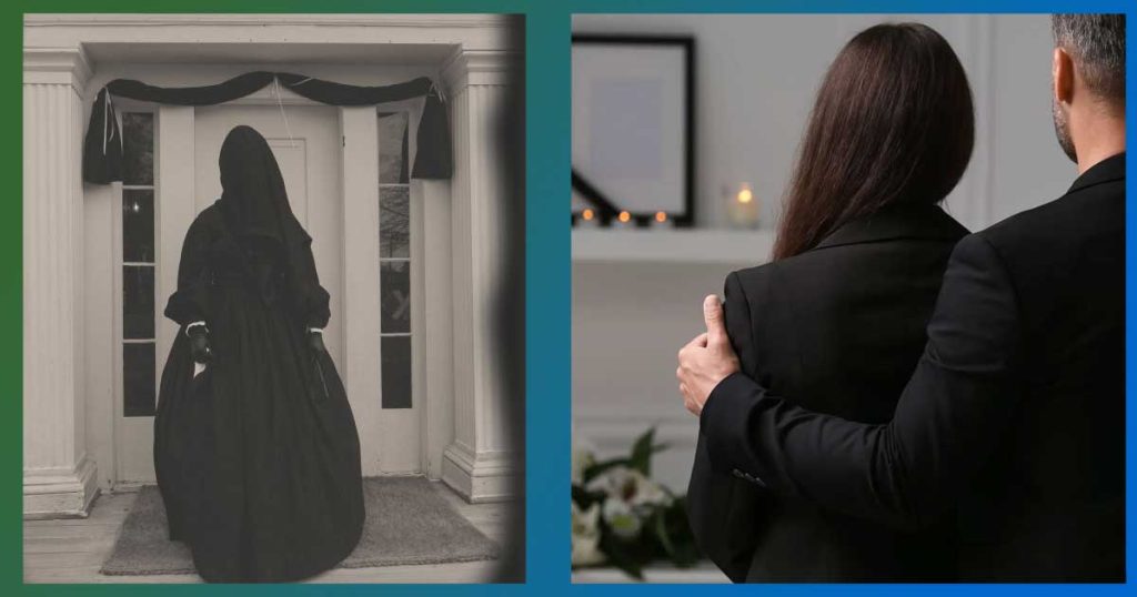 Обичаи и поверия: Какво не се прави до 40 дни след смъртта на човек в дома. Отношение към огледалата и вещите. Гледа ли се телевизия, работи ли се на компютър? Покриване на огледала и др. поверия и обичаи.